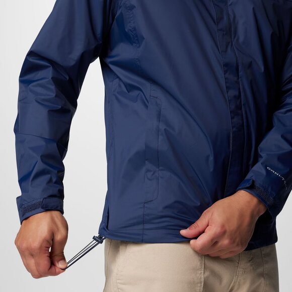 NEW Columbia Men's Watertight II Water-Resistant Nylon Rain Jacket Navy, Size M - Picture 15 of 16